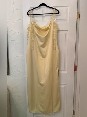 BHLDN | Dresses | Bhldn Amelia Deepv Satin Maxi Dress Champagne | Poshmark